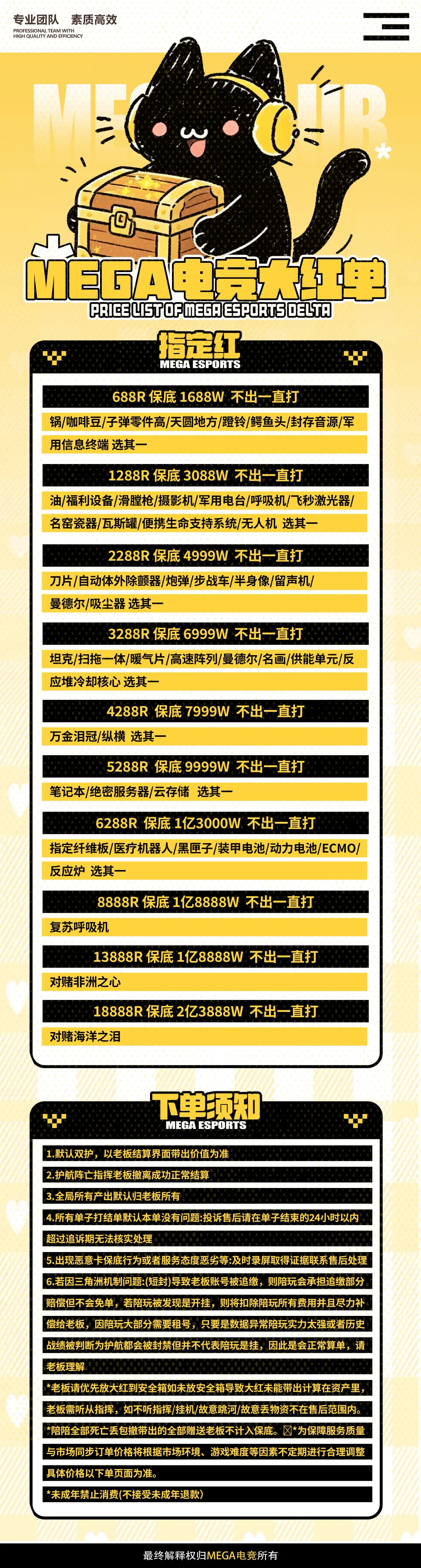 Mega电竞指定大红单详情图片1
