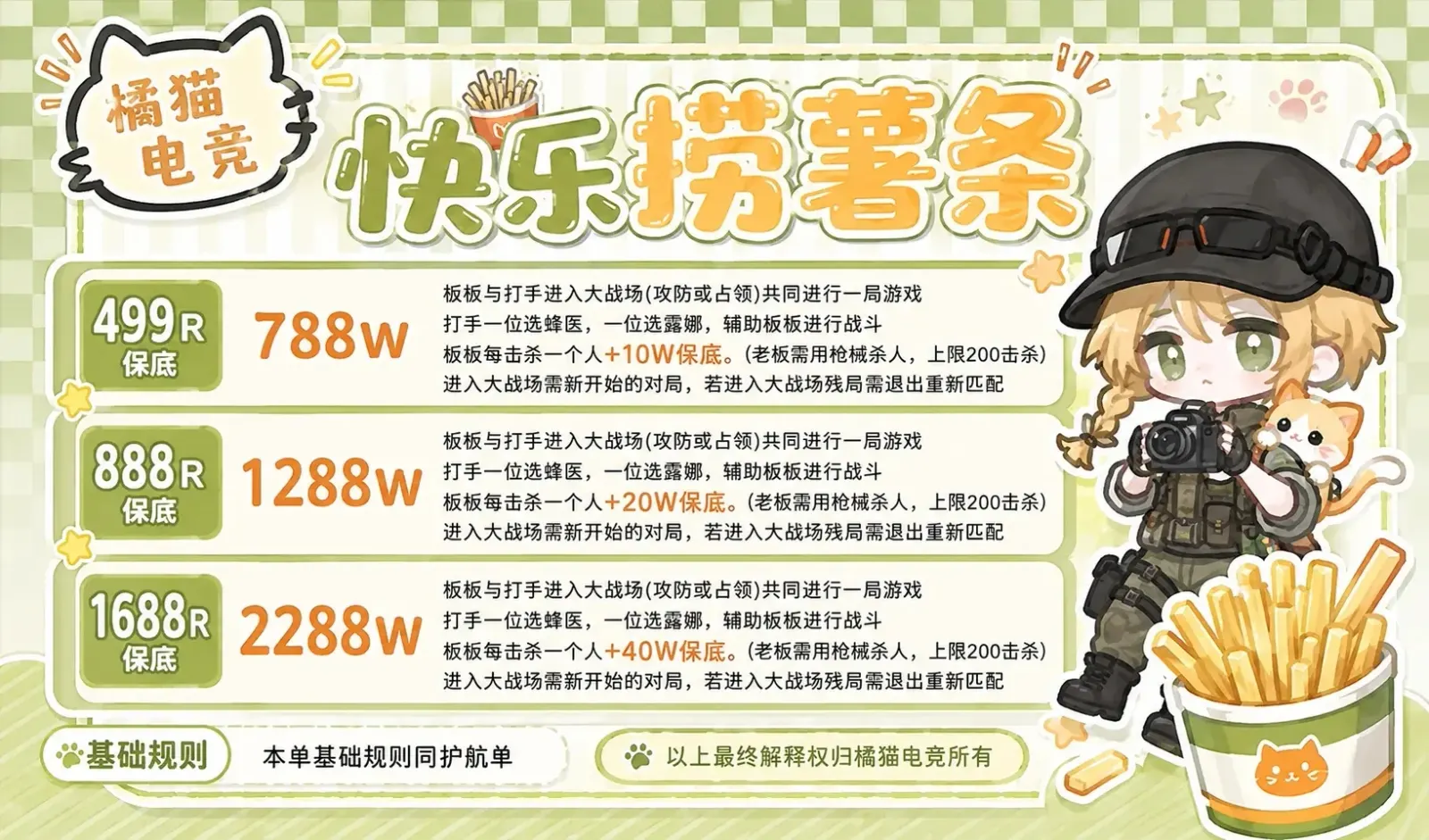 橘猫电竞快乐捞薯条详情图片1