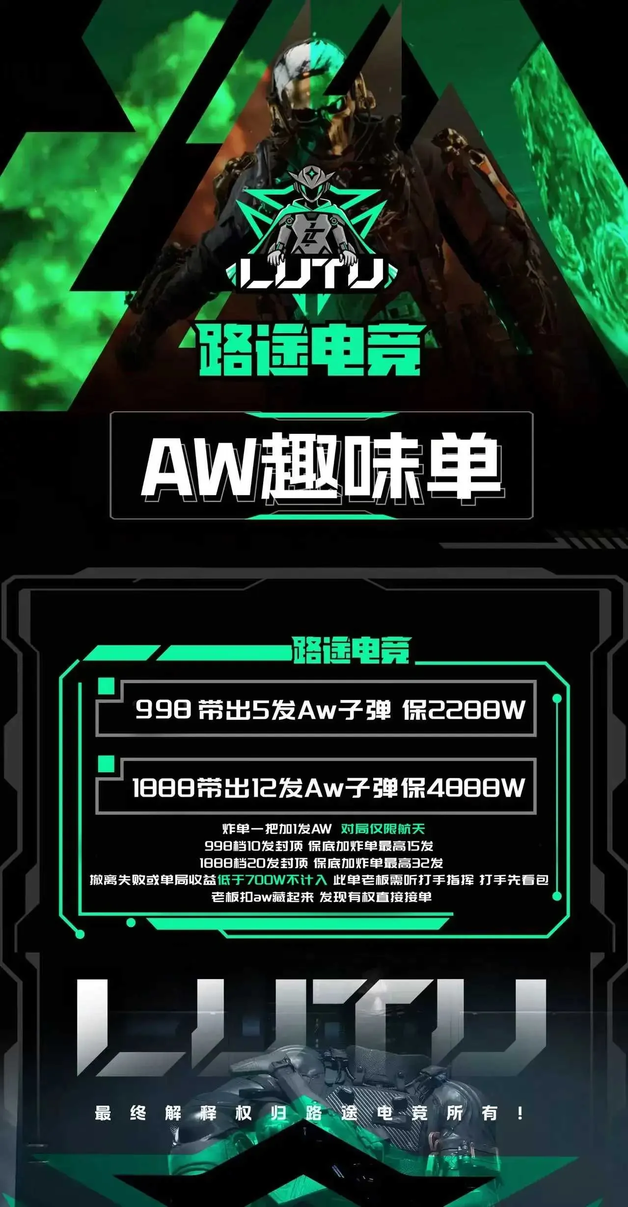 路途电竞aw趣味单详情图片1