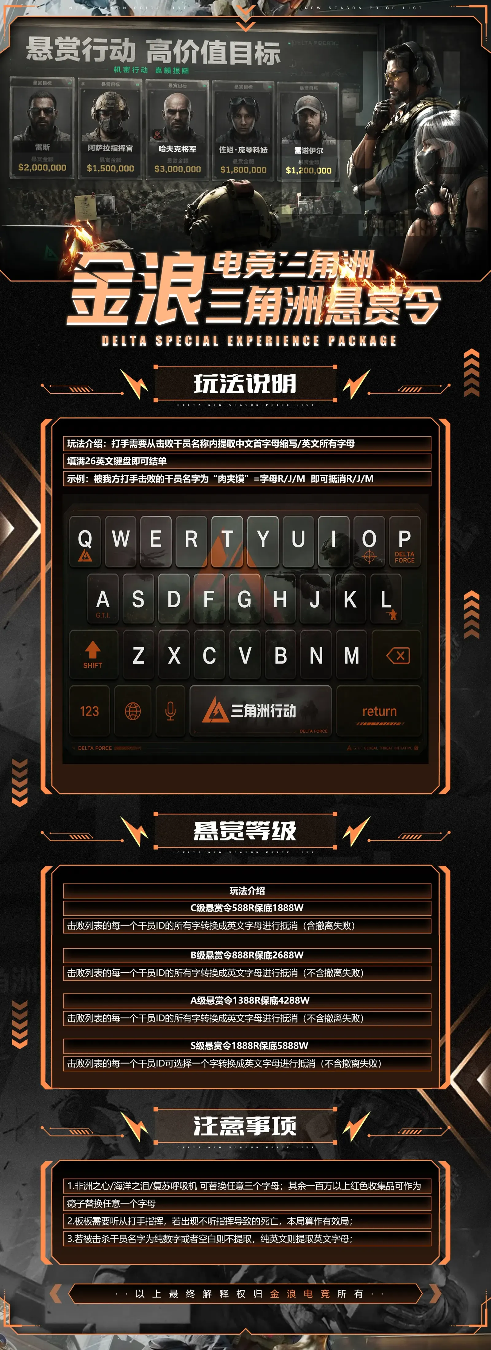 金浪电竞悬赏令详情图片1