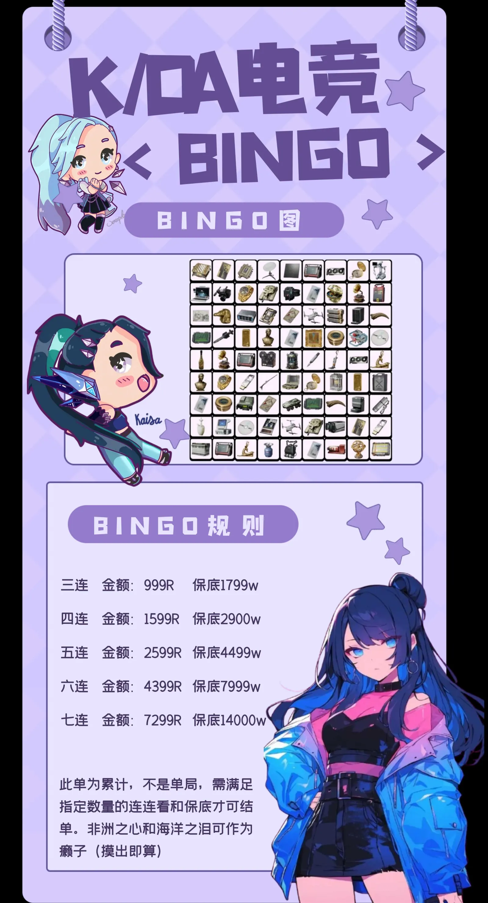 KDA电竞bingo单详情图片1