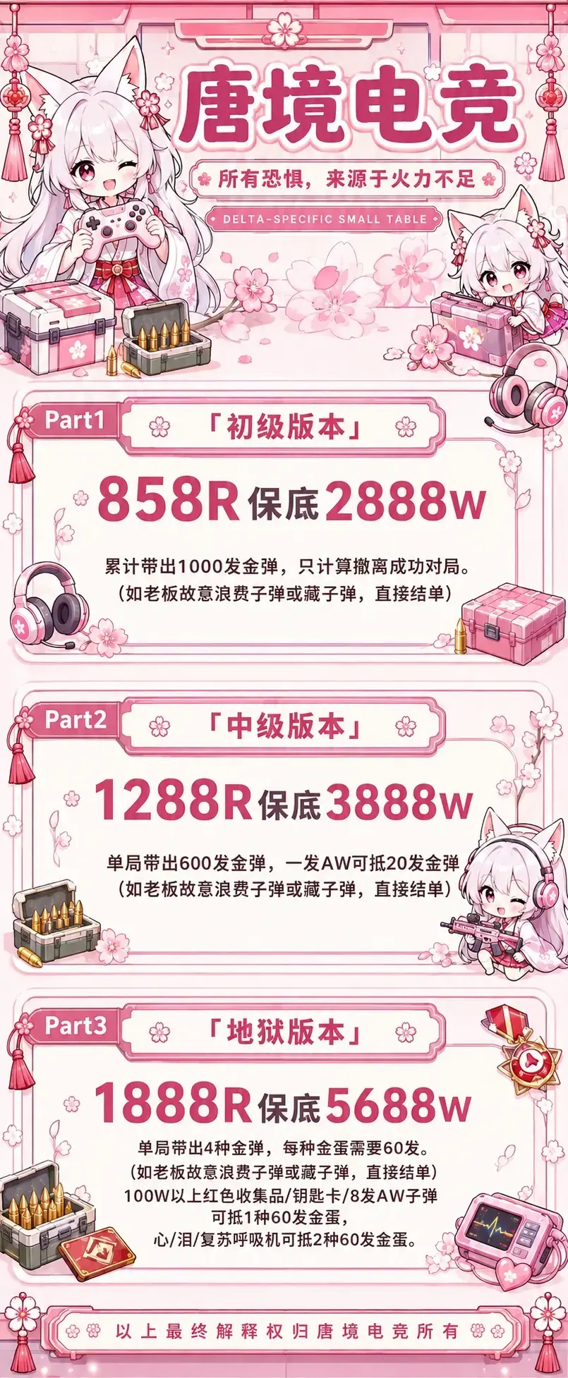 唐境电竞所有恐惧来源于
火力不足详情图片1