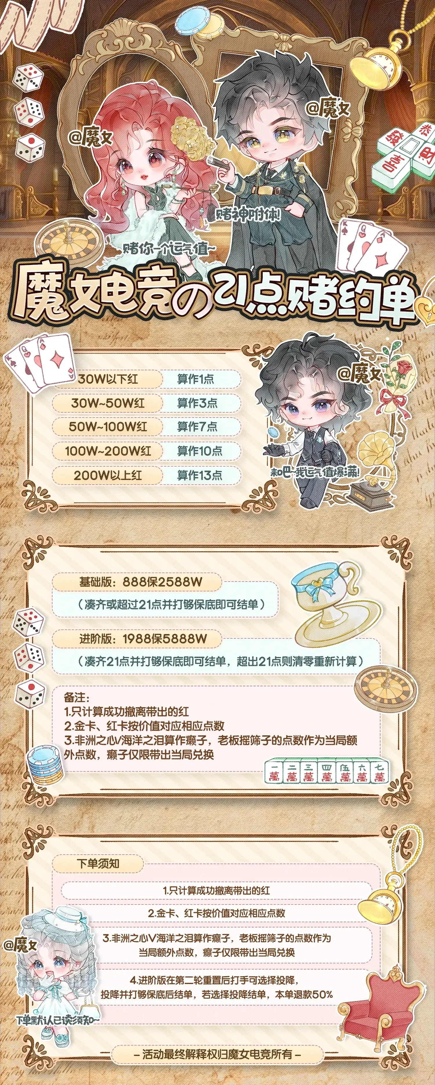 魔女电竞21点赌约单详情图片1