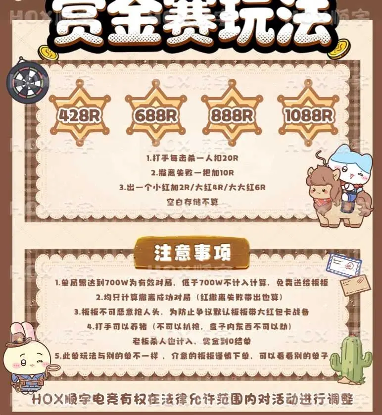 HO顺宇电竞顺字赏金赛详情图片1