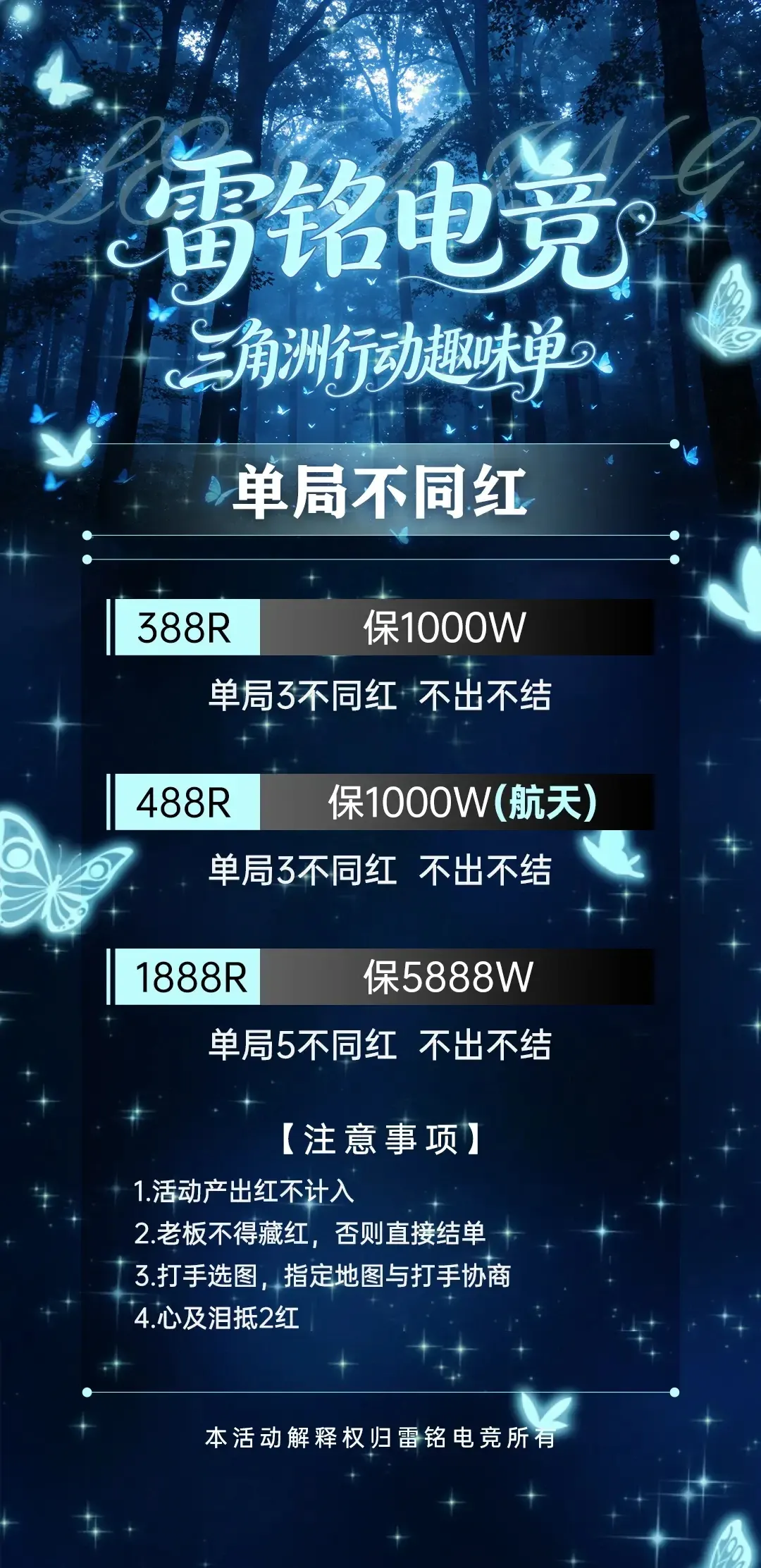 雷铭电竞赌红单详情图片1