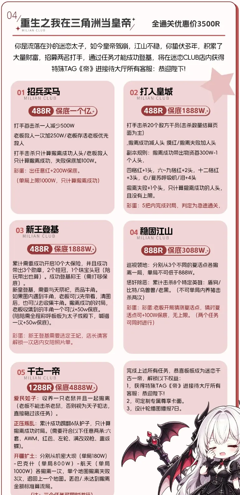 迷恋club电竞重生之我在三角洲
当皇帝详情图片1