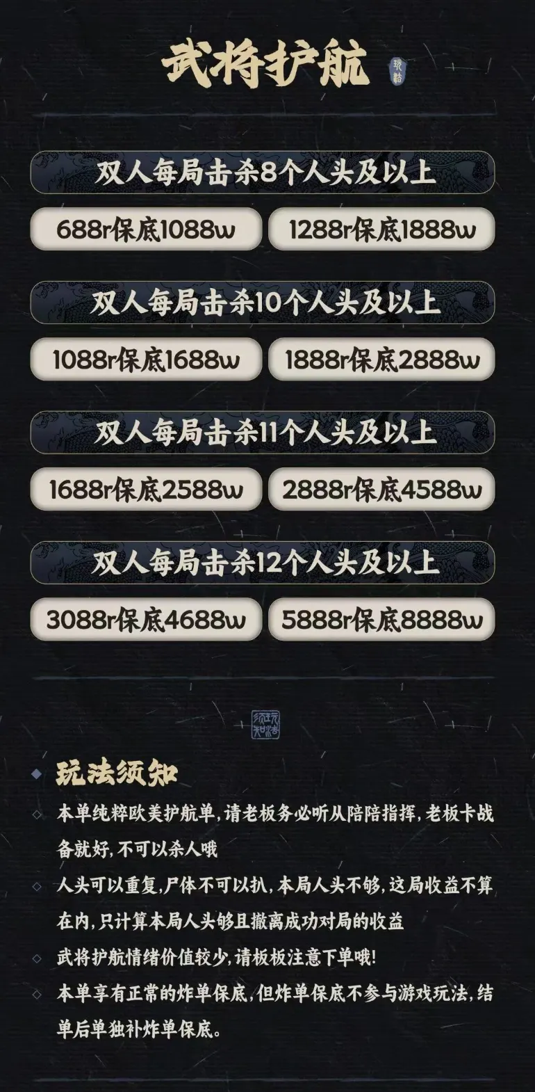 皇帝电竞武将护航详情图片1