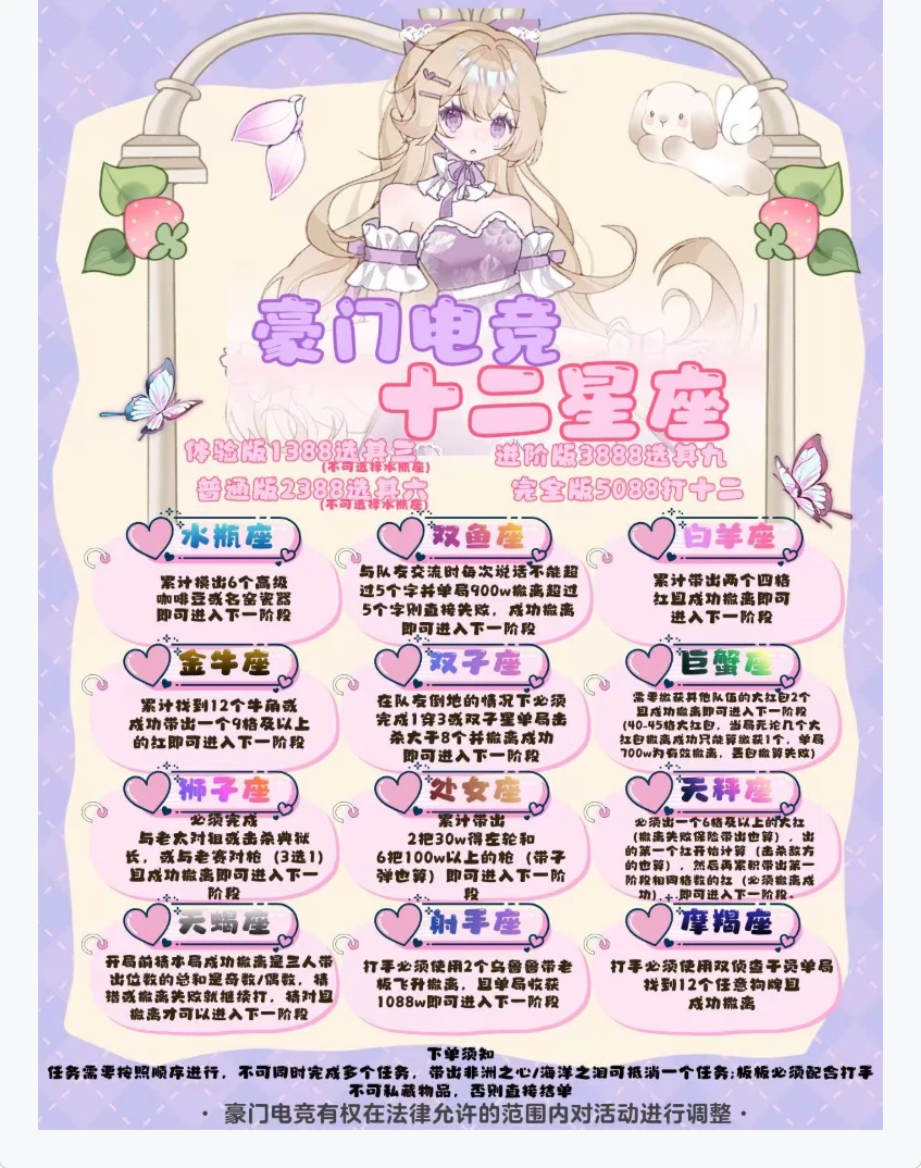 十二星座趣味单图片