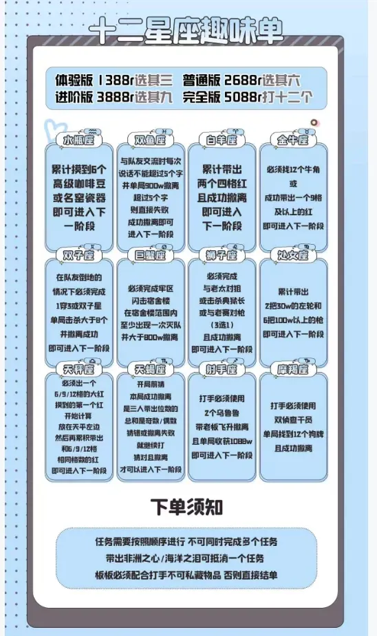 171起跳电竞十二星座趣味单详情图片1
