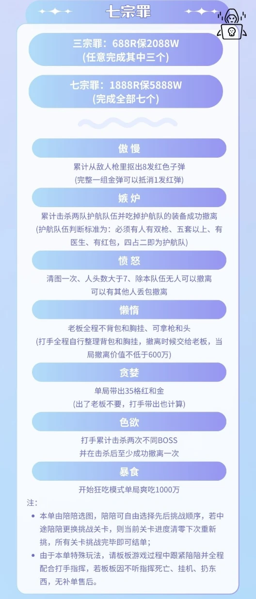 七宗罪趣味单图片