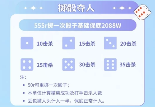 掷骰夺人趣味单图片