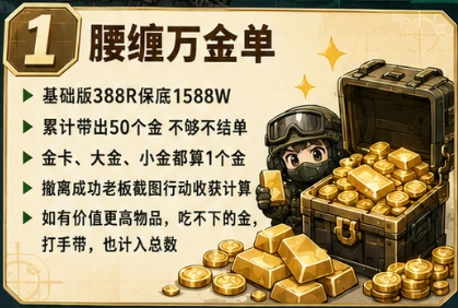 腰缠万贯单趣味单图片