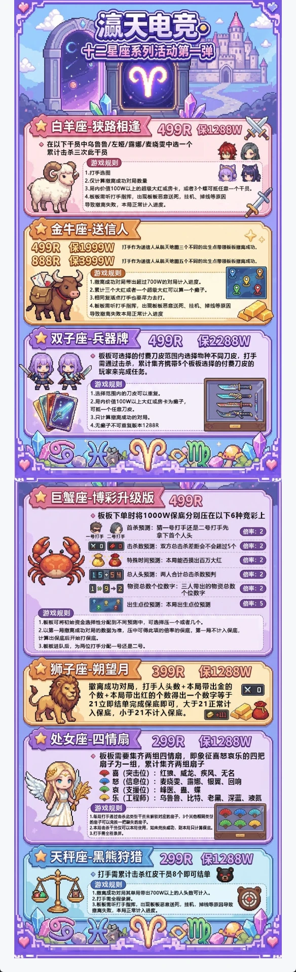 十二星座系列趣味单图片