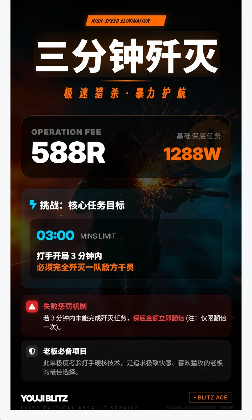 优纪电竞三分钟歼灭详情图片1