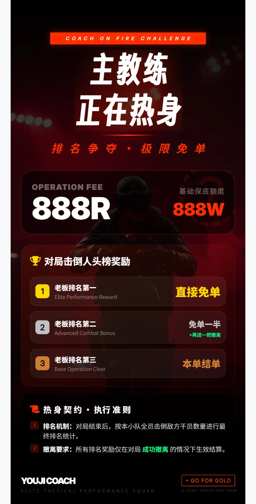 主教练正在热身趣味单图片