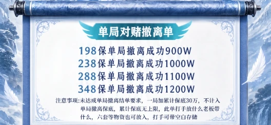 单局对赌撤离单趣味单图片