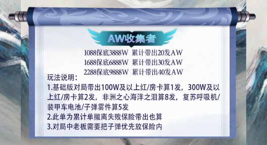 AW收集者趣味单图片