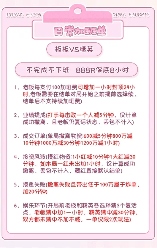 机枪电竞日常加班单详情图片1