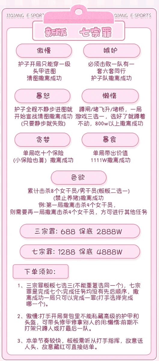 新版七宗罪趣味单图片