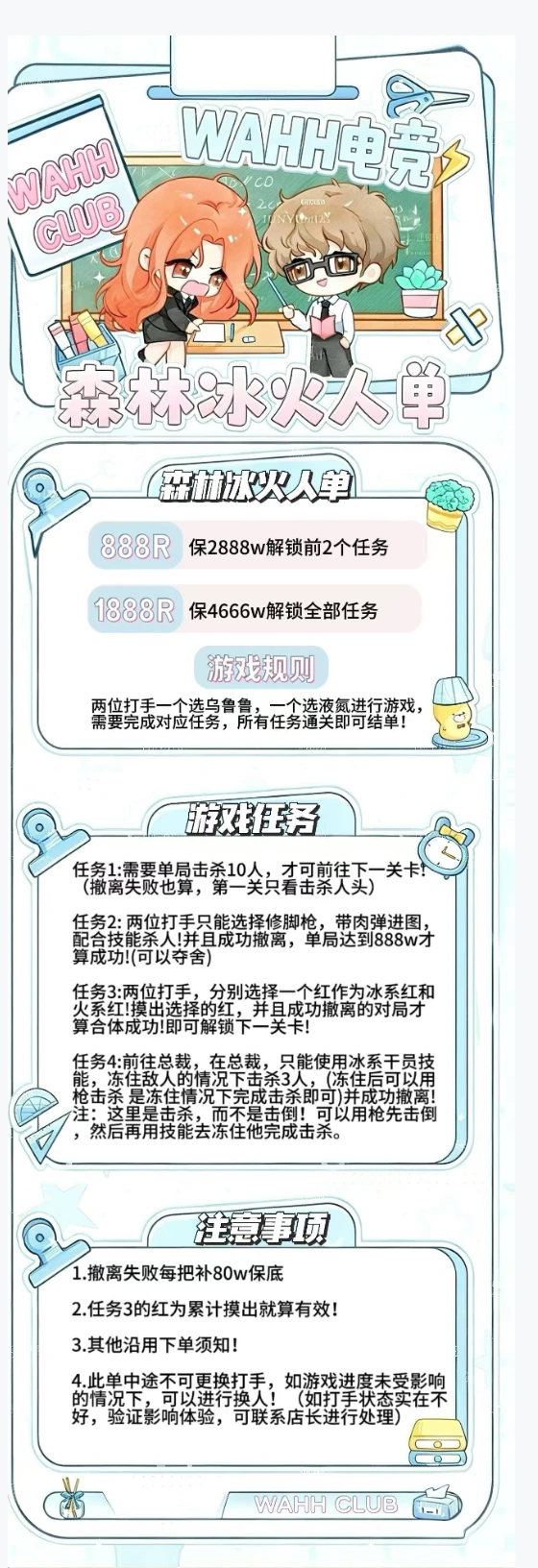 森林冰火人趣味单图片