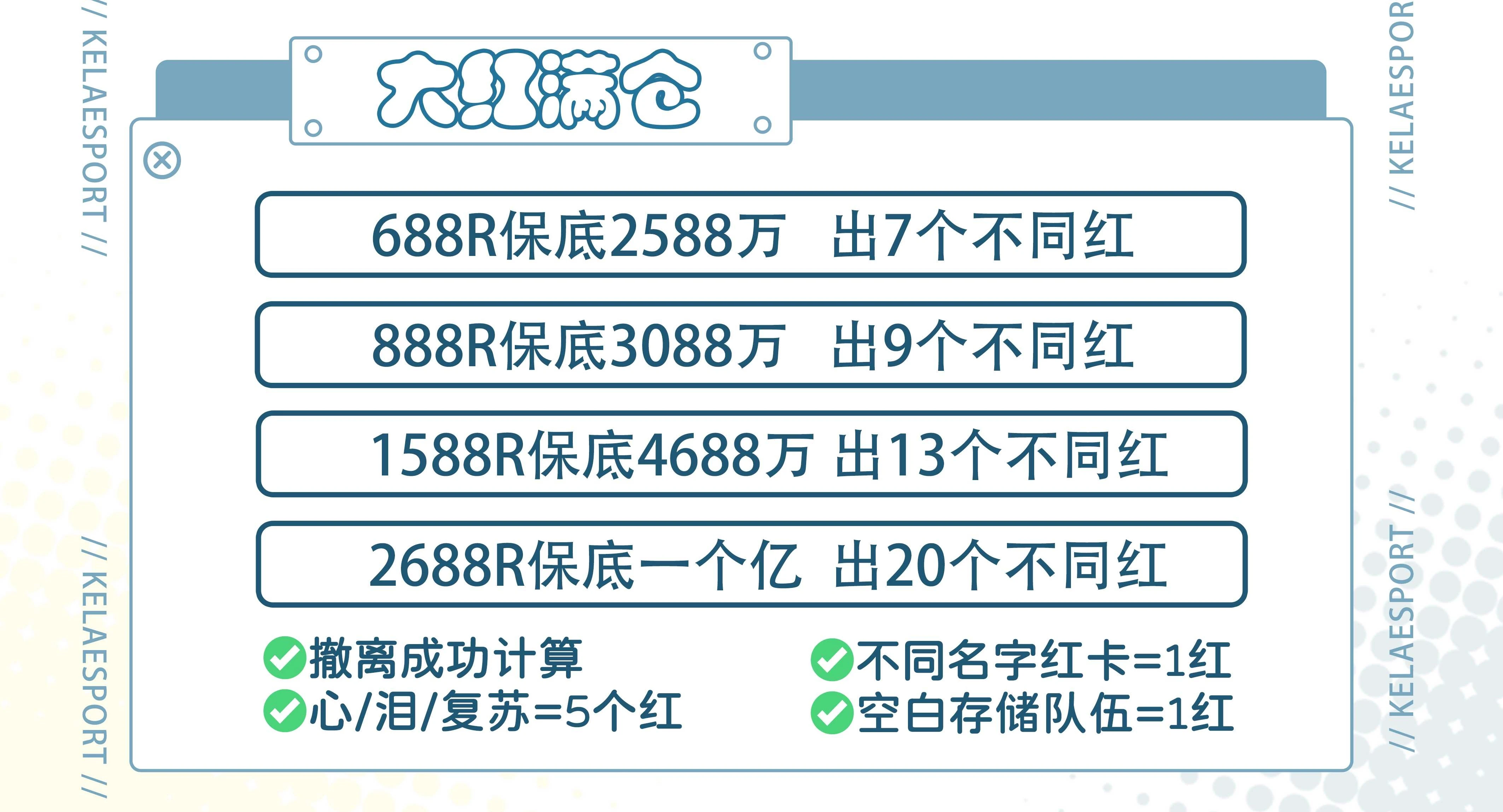 大红满仓趣味单图片