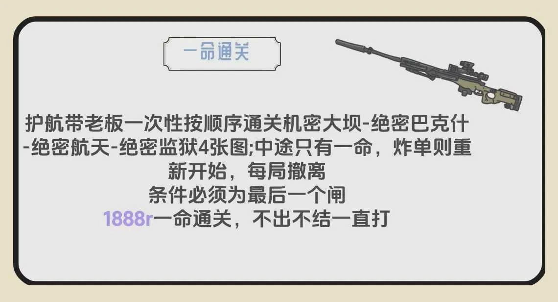 一命通关趣味单图片
