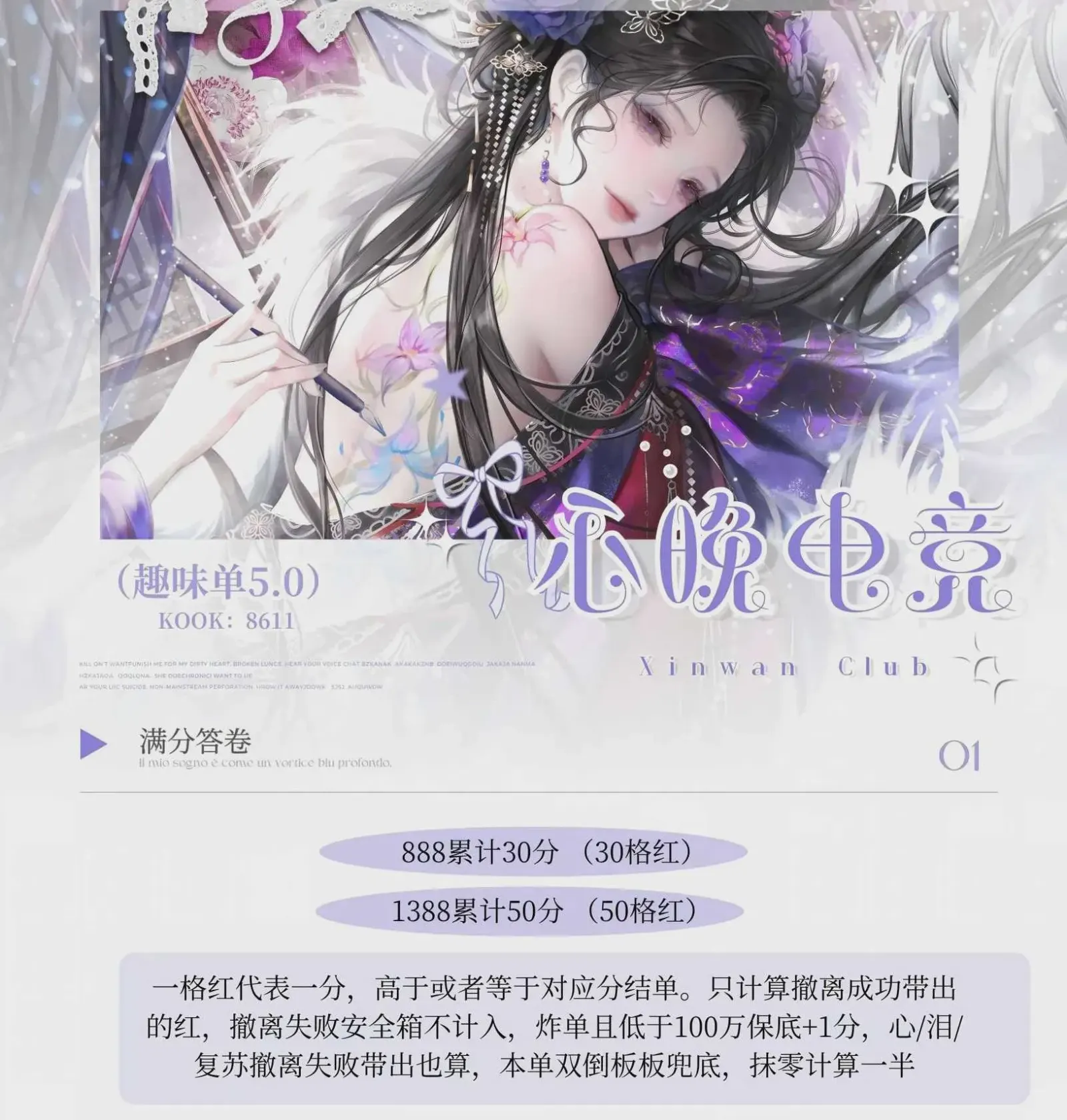 心晚电竞满分答卷详情图片1