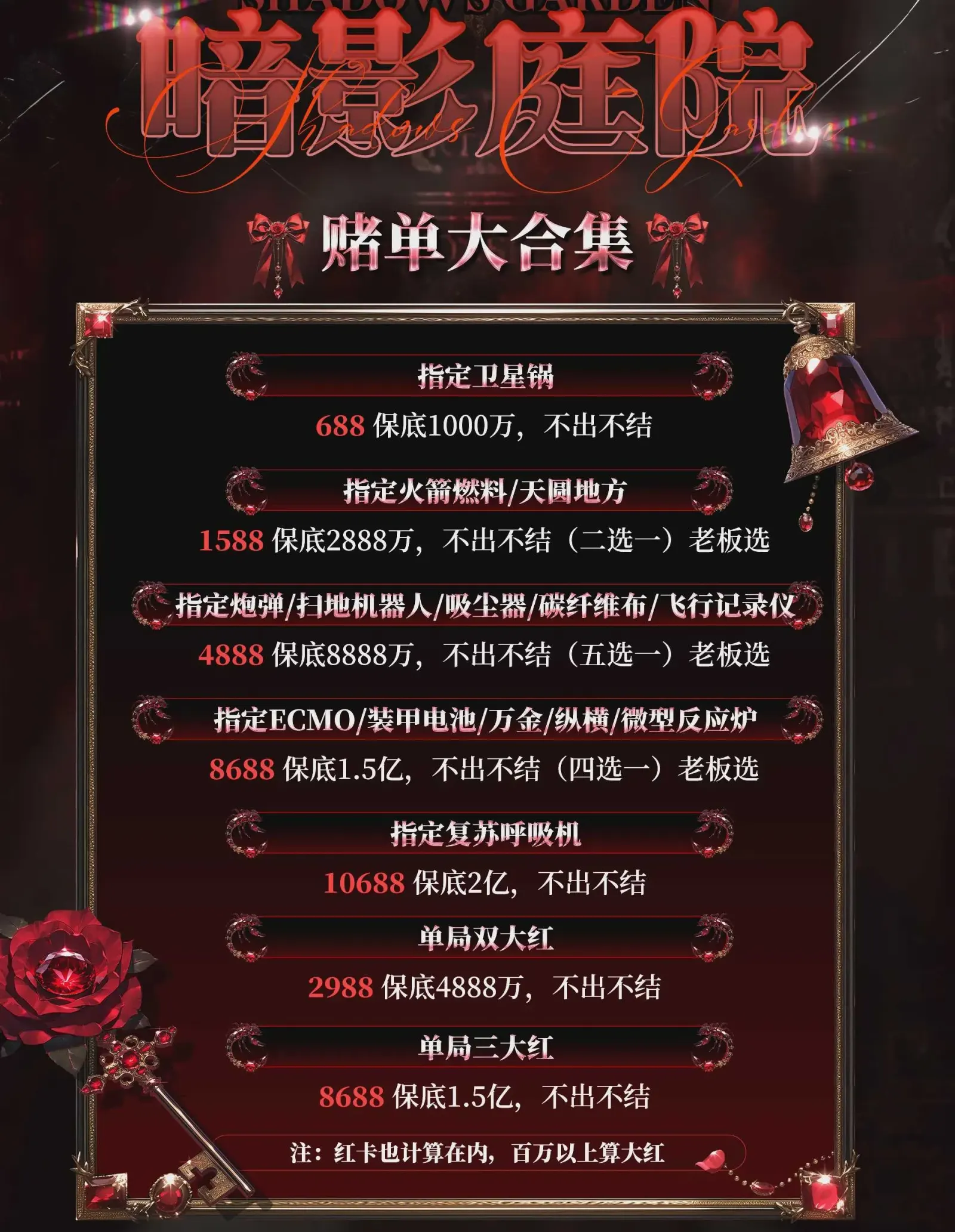 暗影庭院堵单大合集详情图片1