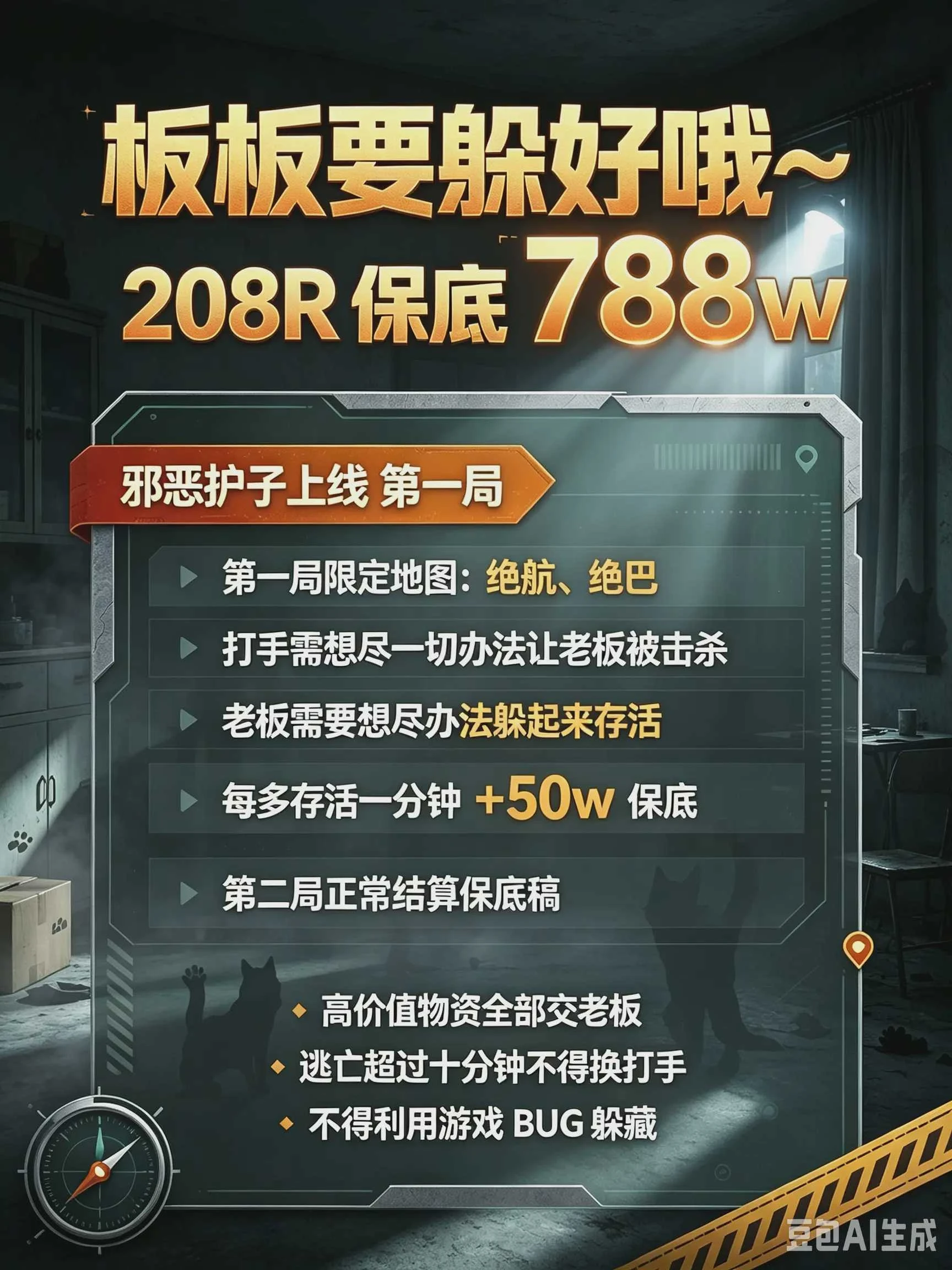 板板要躲好哦~趣味单图片