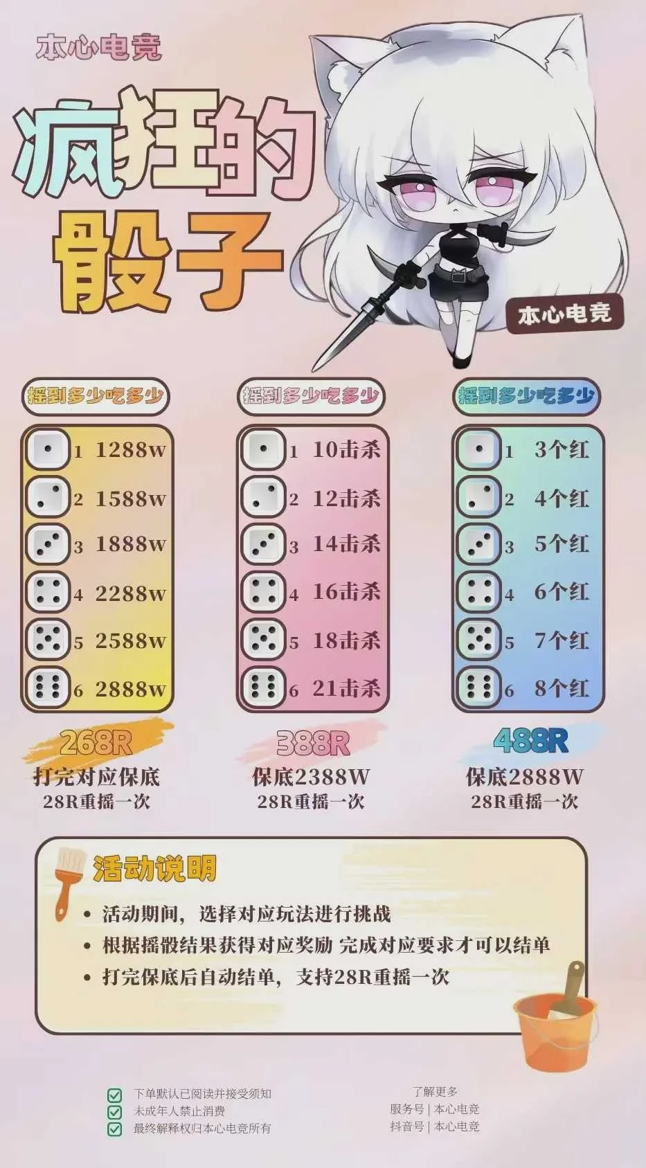 疯狂的骰子趣味单图片