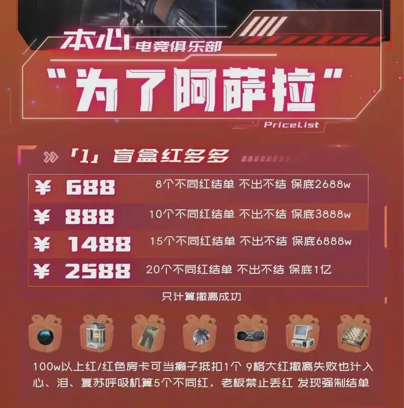 盲盒红多多趣味单图片