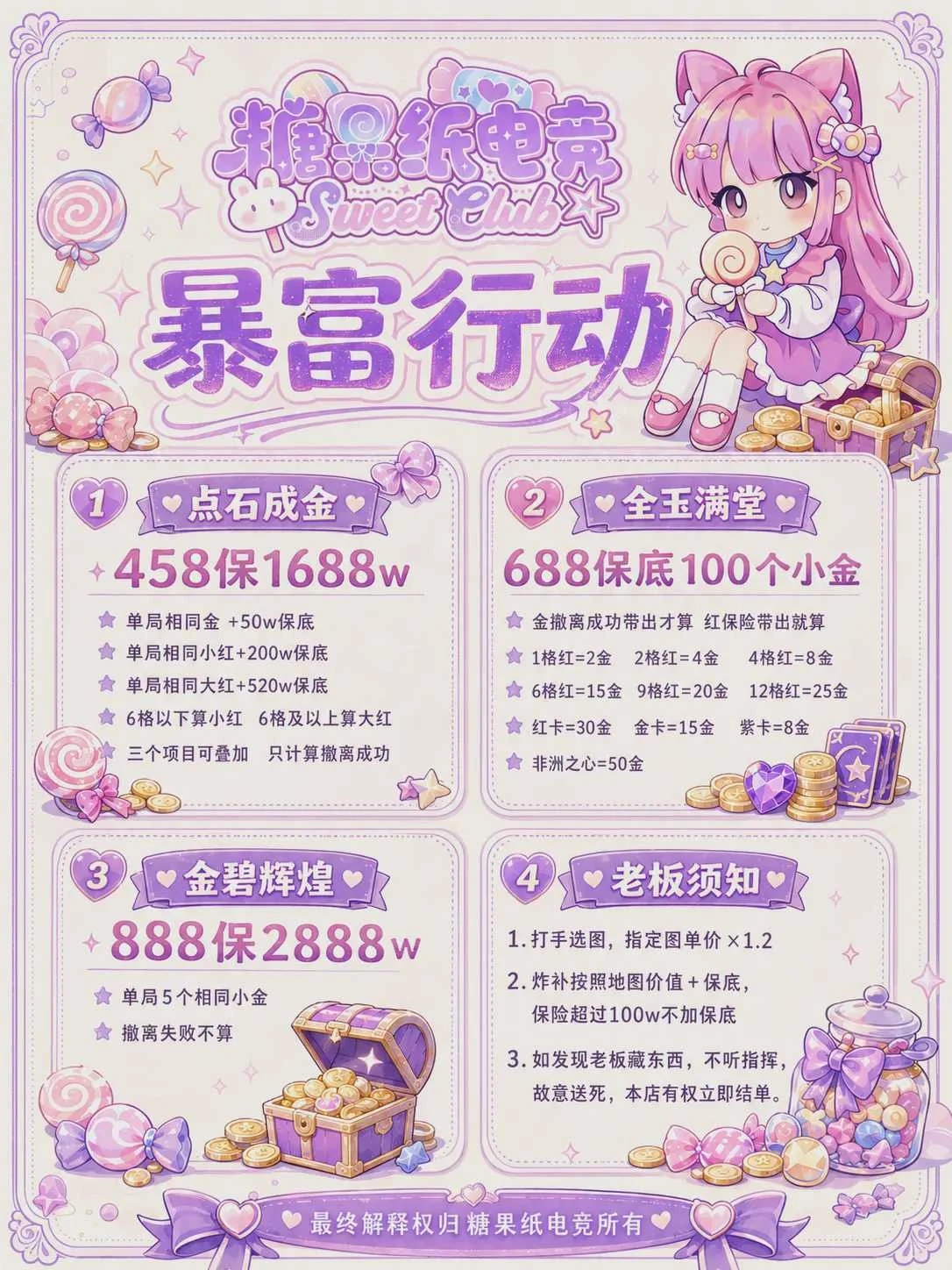 暴富行动趣味单图片