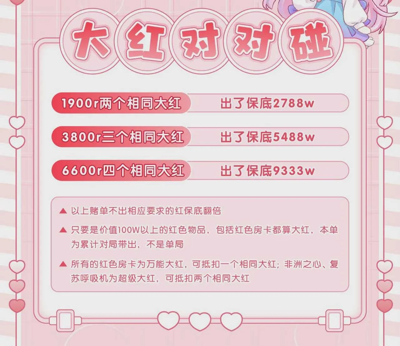 大红对对碰趣味单图片