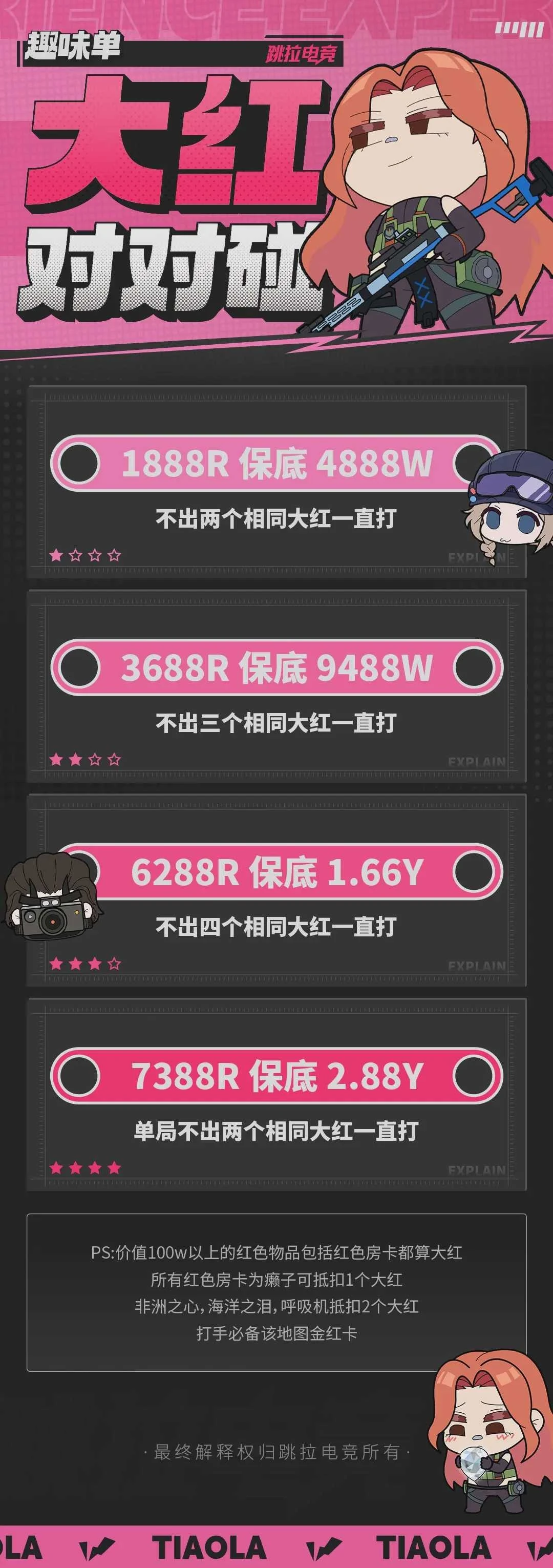 大红对对碰趣味单图片