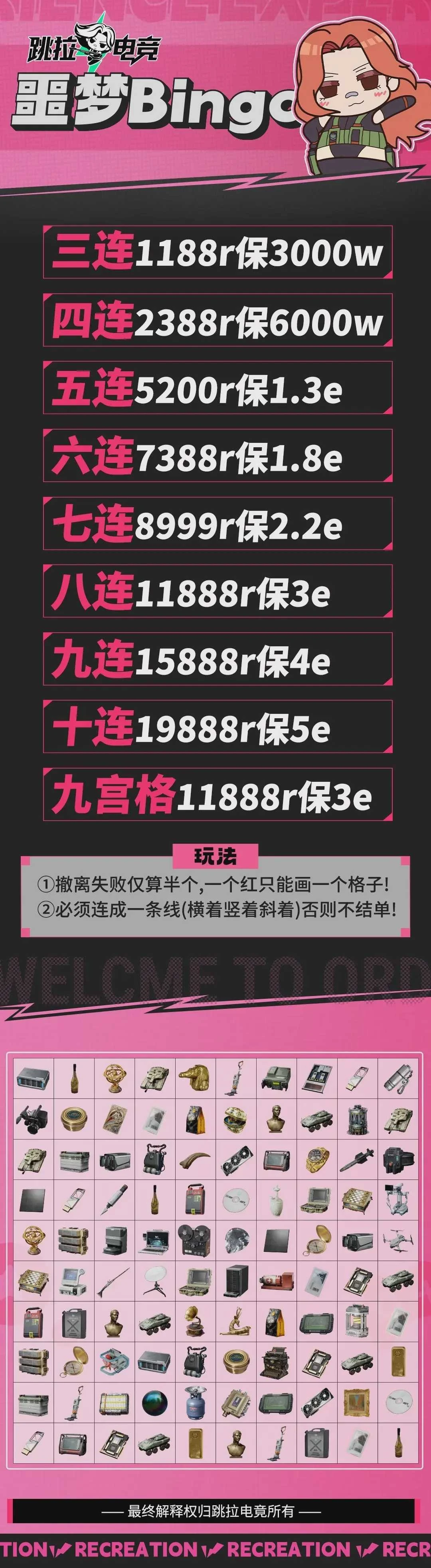 噩梦Bingo趣味单图片