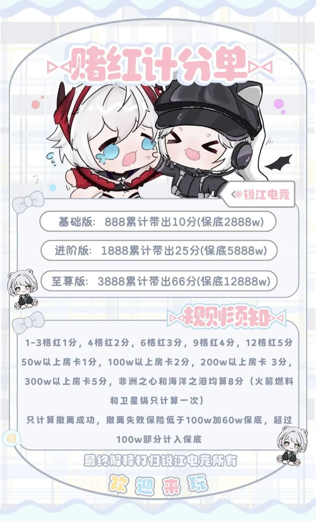锐江电竞堵红计分单详情图片1
