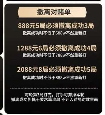 撤离对赌单趣味单图片