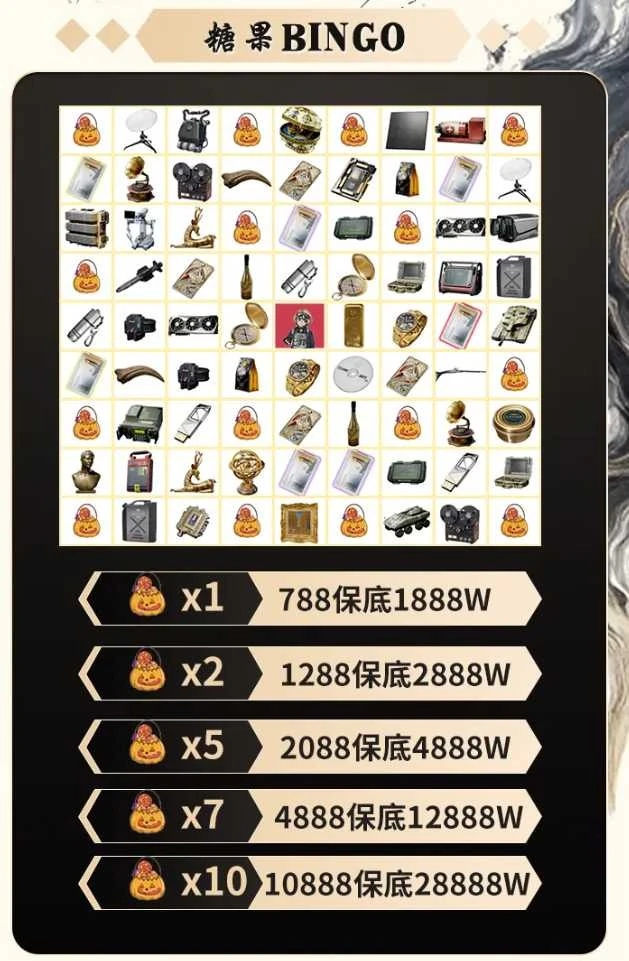 糖果bingo趣味单图片