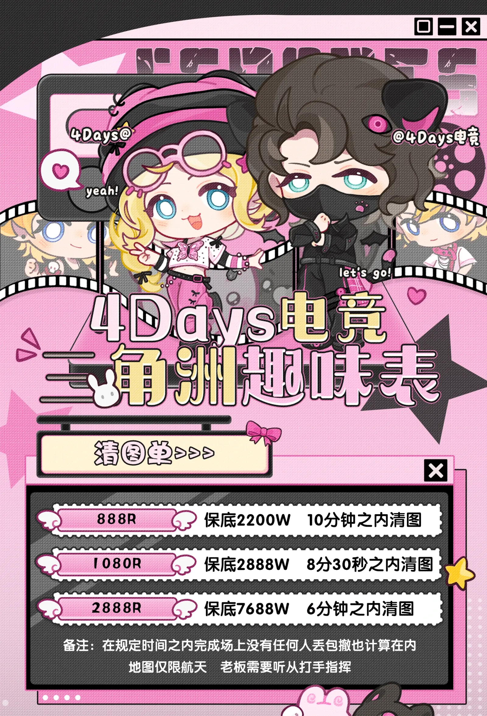 4Days电竞清图单详情图片1