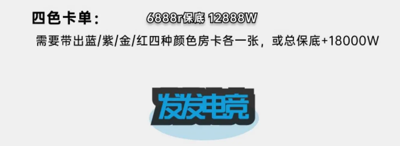发发电竞四色卡单详情图片1