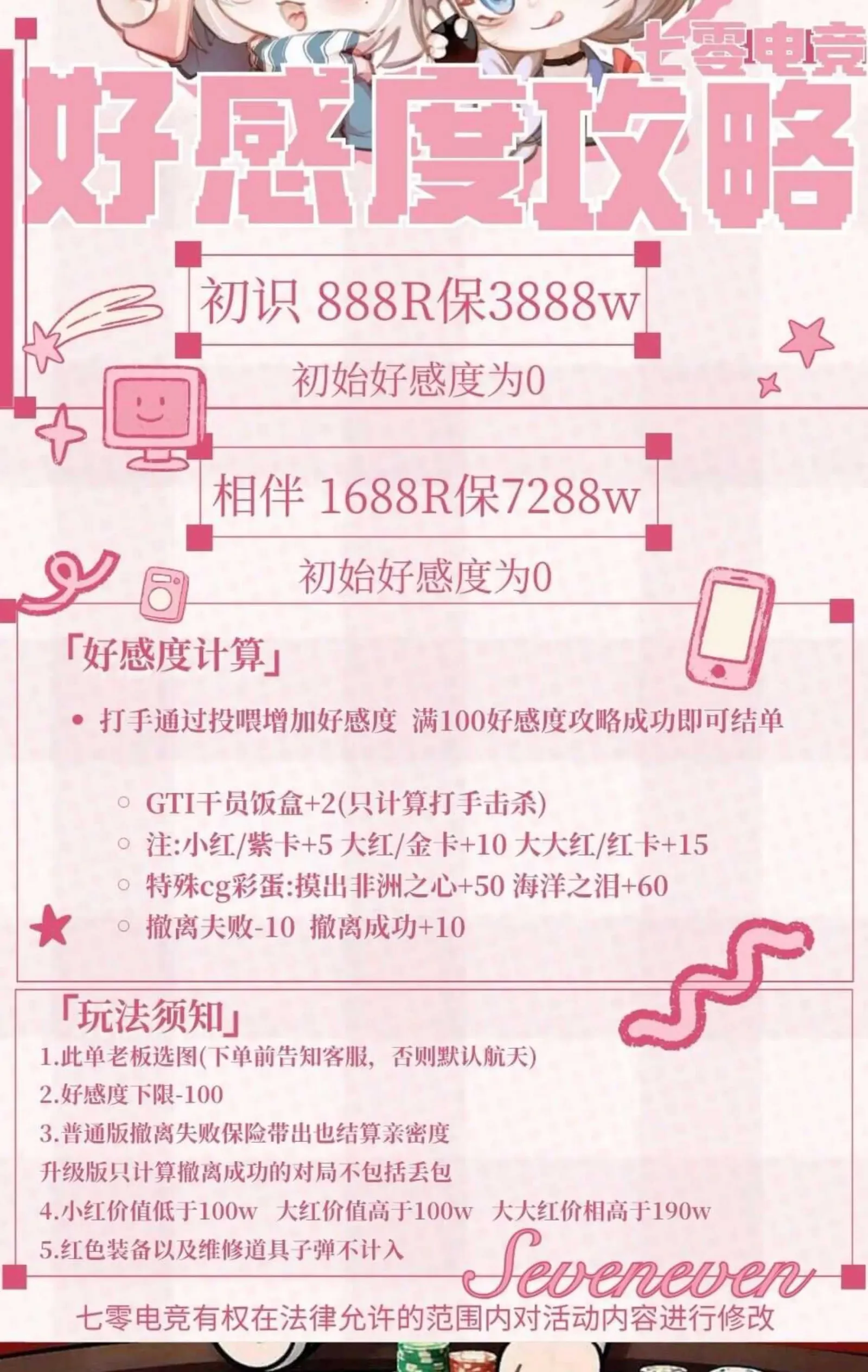 七零电竞好感度攻略详情图片1